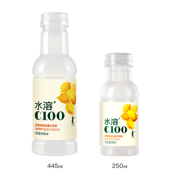 水溶C100 果汁飲料 檸檬味復合果汁飲料 250ML 445ML